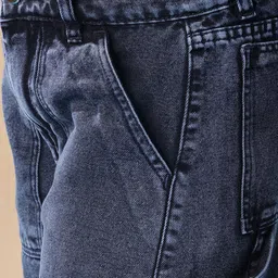 V-Mart Girls Regular Fit Mid-Rise Light Fade Stretchable Cargo Styles Jeans image 4