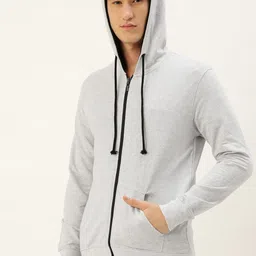 ARISE Men Grey Hooded Sweatshirt-picture-7