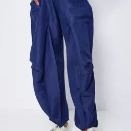 ANCESTRY Blue Regular Fit High Rise Dhoti Pants-picture-24
