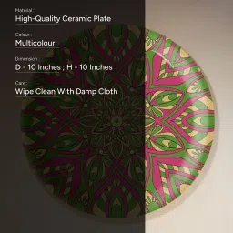Nestroots Balance & Harmony Mandala Multicolour Porcelain¿Decorative Wall Plate image 5