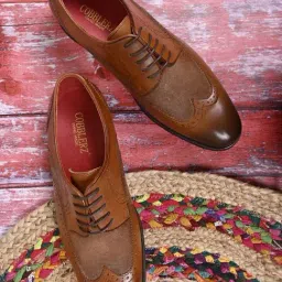 Cobblerz Men's Tan Derby Shoes-image-23