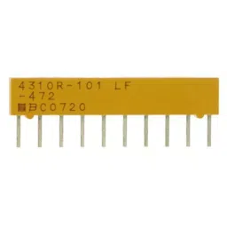 Bourns RESISTOR, BUSSED RESISTOR NETWORK 7, 4.7KOHM, 2%, SIP Model No - 4308R-101-472LF-picture-36