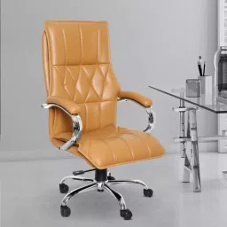 Modern India Seating High Back Manager Chair Tan Mi72 image 5