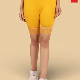 Jinfo Women Pack Of 2 Skinny Fit Cycling Cotton Sports Shorts-image-51