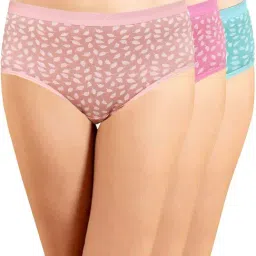 IN CARE Pink & Blue Cotton Printed Hipster Panties - Pack Of 3-image-87
