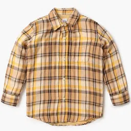 GAP Boys Checked Spread Collar Pure Cotton Casual Shirt-picture-26