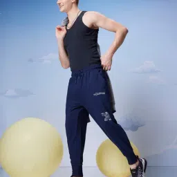 Bewakoof Men's Blue The Flintstones Graphic Printed Oversized Jogger image 5