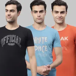 Vimal Jonney Multi Cotton Regular Fit Printed T-Shirt - Pack of 3-picture-14