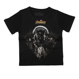 Marvel by Wear Your Mind Boys Black Printed Round Neck T-shirt-picture-49