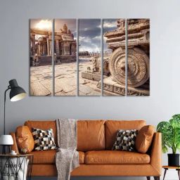 999Store Printed Brown MDF 5 Panels Wall Art-picture-32