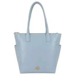 Baggit Blue PVC Solid Tote Handbag-image-26