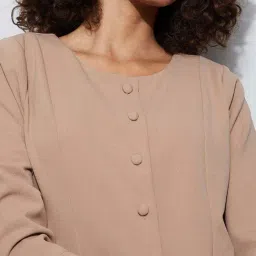 Code By Lifestyle Medium Beige Regular Fit Top image 5