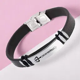 M Men Style Men Silver-Plated Charm Bracelet-image-85