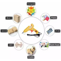 CRAFTYGUN 20 W Standard Temperature Glue Gun with 9 Sticks ON OFF Switch & Indicator 7 mm Stick Diameter Yellow, (YEELOO)MINI-20WWT-9-ST image 4