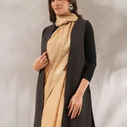 Jaypore Women Grey Straight Fit Jacket-picture-30