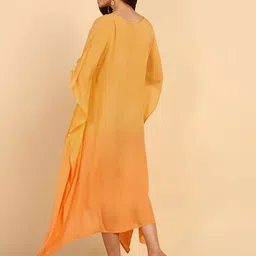 PinkTribe Women Ombre Dyed Kimono Sleeve Kaftan Midi Dress image 3