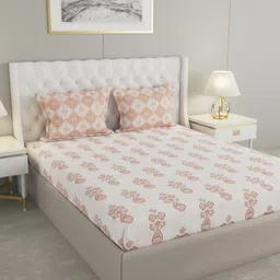 Raymond Home Camphor White Ethnic Motifs 140 TC Cotton Queen Bedsheet Set 2.29mx 2.54m-picture-40