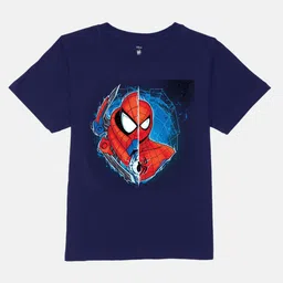 YK Marvel Boys Spider-Man Graphic Printed Round Neck Cotton T-shirt-picture-53