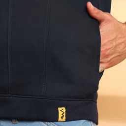 Campus Sutra Men Colourblocked Hooded Sweatshirt image 5