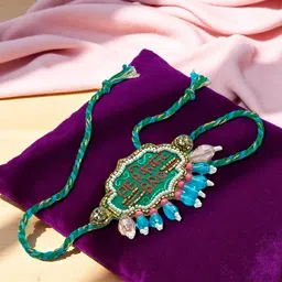 PRIAANSHA CREATIONS Bro Embellished Thread Rakhi With Roli Chawal-picture-38