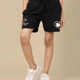 Kidsville Hello Kitty Featuring Character Foil Printed Shorts - Black-picture-26