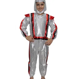 Kaku Fancy Dresses Full Sleeves Astronaut Costume Set - Silver-image-67