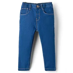 Babyhug Denim Full Length Washed Jeans With Stretch - Blue-picture-33