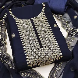 KALINI Embroidered Unstitched Dress Material-picture-45