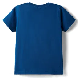 Babyhug Disney Single Jersey Knit Half Sleeves Shorts Night Suit With Mickey Mouse Graphic - Navy Blue image 3