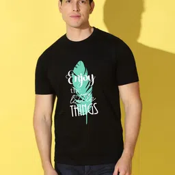 WOOSTRO Men Typography Printed Slim Fit T-shirt image 1