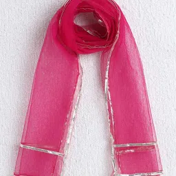 The Magic Wand Woven Half Sleeves Gota Lace Embellished Kurti Sharara With Dupatta Set - Orange image 5