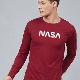 Organic Chics Men NASA Bio Finish Typography Printed Round Neck Cotton T-shirt-image-36
