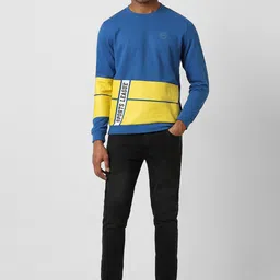 Peter England Casuals Men Colourblocked Sweatshirt image 3