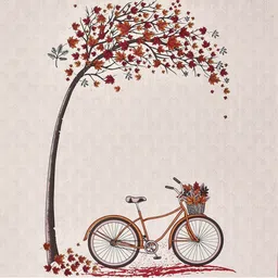 Aura Pink & Red Graphic 160 TC King Bedsheet with 2 Pillow Covers image 5