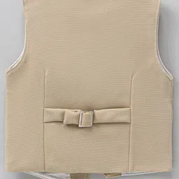 Robo Fry Full Sleeves Solid Party Suit With Cap - Beige image 5