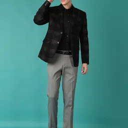 v-mart Men Checkered Single Breasted Casual, Festive & Wedding Blazer image 5