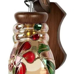 1ST TIME Multicoloured & Gold-Toned Printed Wood Traditional Cylinder Shaped Wall Lamp-picture-38