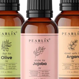Pearlix Be Natural Set Of 3 Olive- Jojoba & Argan Hair Oil- 30 ml Each-image-60