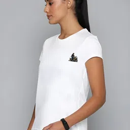 DressBerry Women White Polyester Printed Tshirts image 5