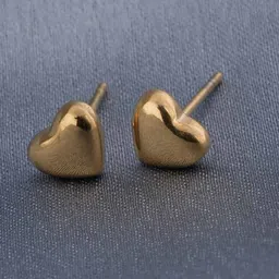 PALMONAS Gold Plated Heart Shaped Studs image 2