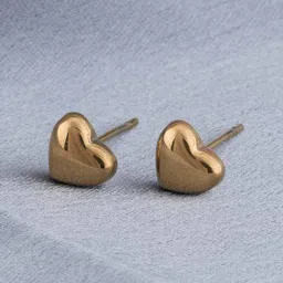PALMONAS Gold Plated Heart Shaped Studs image 4
