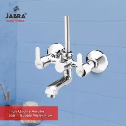 Jabra Wall Mixer With L-Bend (M) Aqua Series Brass Chrome Finish Wall Mount Silver image 4