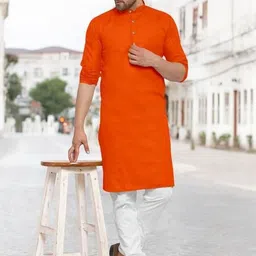 ANUJ FASHION Men Solid Straight Kurtas-picture-25