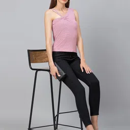 Globus Women Pink Striped Top image 4