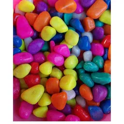 Somil Multicolor Pebbles/Stones for Garden, Plants, Lawns, Aquariums, Fish Pots, Home Decor, Vases, Furniture Filler. Size: 10-30mm, Shiny Multicolor -A113-image-74