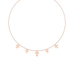 Joyalukkas Women 18KT Rose Gold Natural Diamond Holy Necklace -3.838 g-image-16