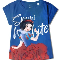 Wear Your Mind Disney Snow White And The Seven Dwarfs Featuring Half Sleeves Character Printed Top - Royal Blue-picture-38