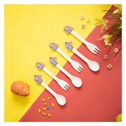The Bamboo Co Tom & Jerry Kids Eating / Feeding Bamboo Spoons & Forks- Set of 6-picture-11