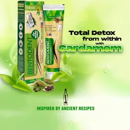 BENTODENT Cardamom Natural Toothpaste- 100 g image 5