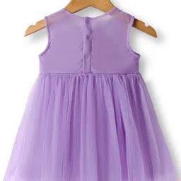 Mark & Mia Sleeveless Solid Color Corsage Detailing Flared Frock Style Party Onesie - Plum image 2